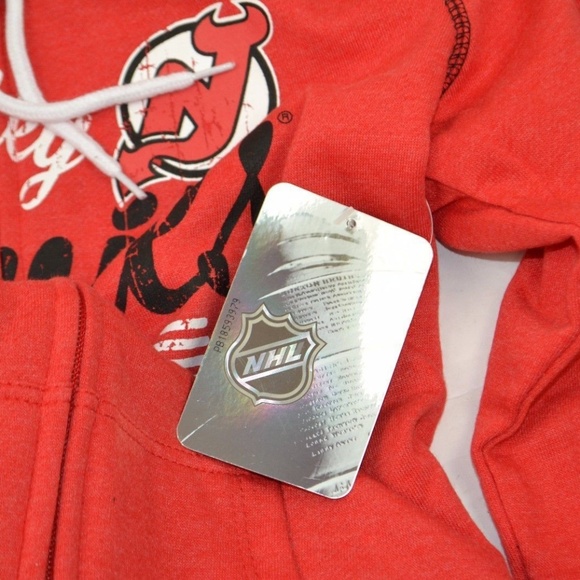 New Jersey Devils Fleece Jacket, Full Zip Hooded, NHL Hockey Small NWT - Picture 7 of 7